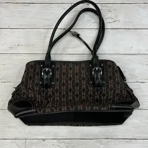 Fossil Bags Fossil Signature Satchel Monogram Canvas Bag Purse